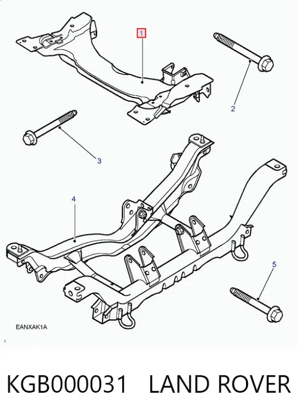 Puente delantero KGB000031 Land Rover