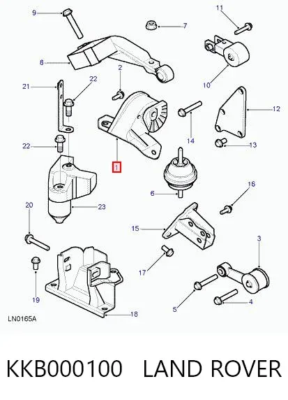 Soporte izquierdo del motor KKB000100 Land Rover