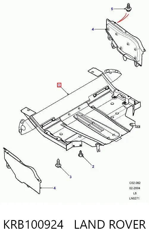 Parachoques trasero KRB100924 Land Rover
