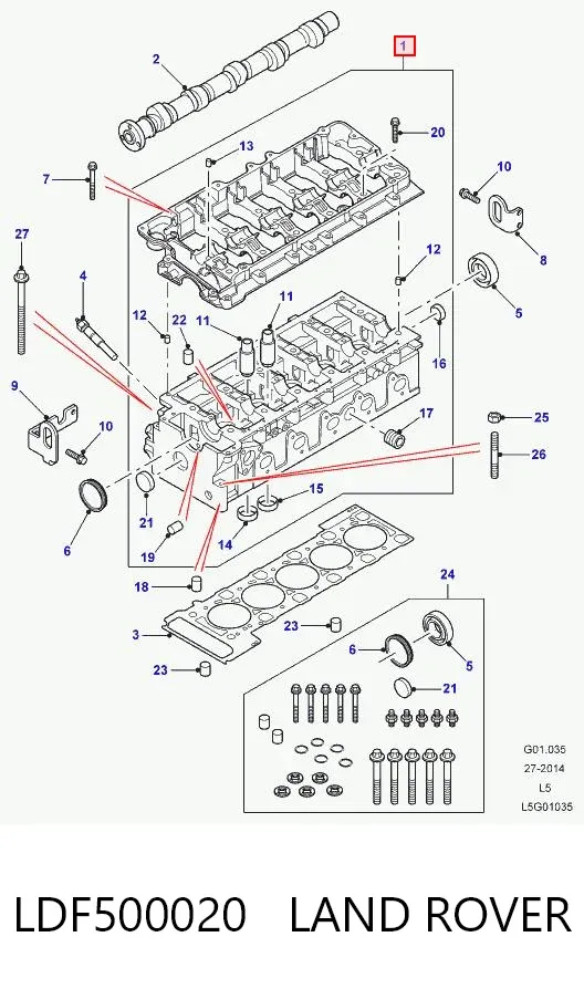 Culata LDF500020 Land Rover