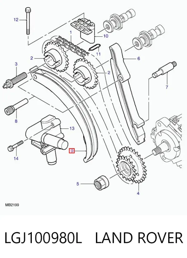 Guía derecha de cadena de distribución BMW 3 E46