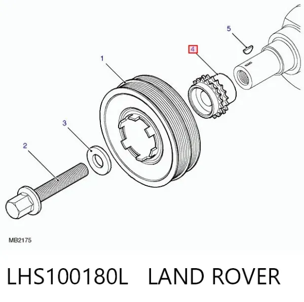 Piñón del cigüeñal LHS100180L Land Rover