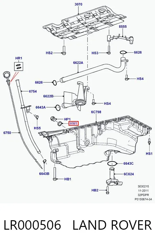 Junta del tapón del cárter de aceite Volvo XC90 