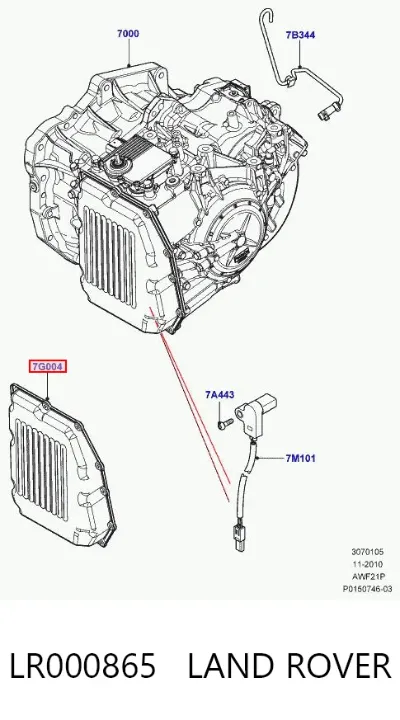 Cárter de aceite de la transmisión automática LAND ROVER LR000865