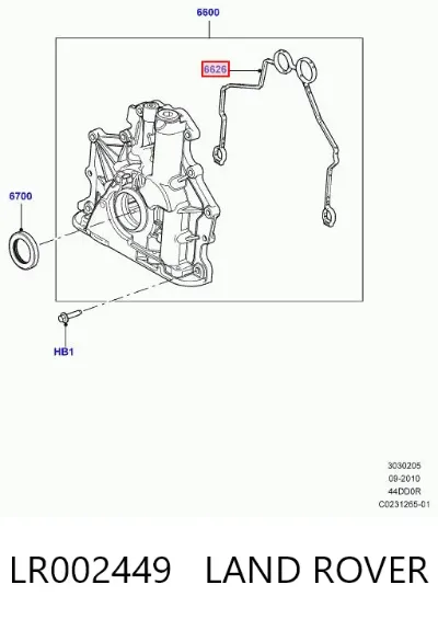 Junta de la bomba de aceite LAND ROVER LR002449