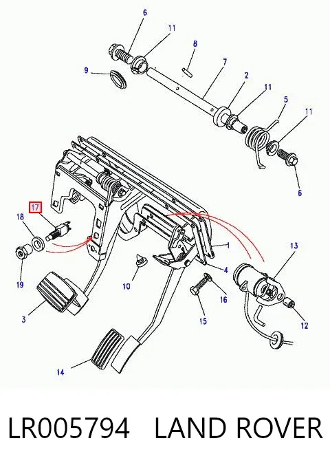 Interruptor de luz de freno LR005794 Land Rover