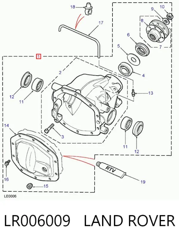 Grupo trasero LR006009 Land Rover