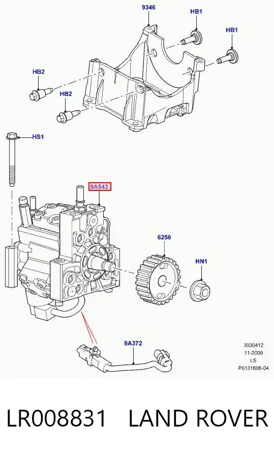 Bomba inyectora LR008831 Land Rover