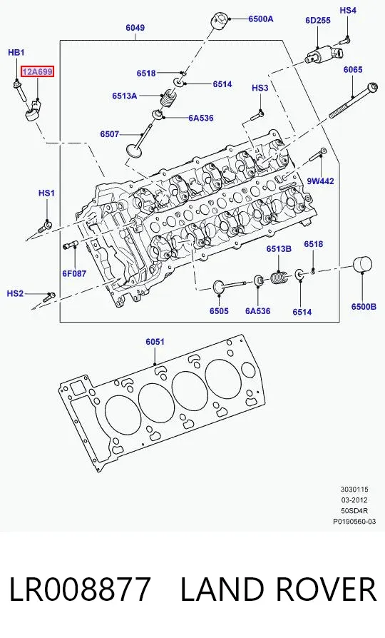 Sensor de detonacion LR008877 Land Rover
