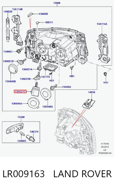 Bombilla de xenón LAND ROVER LR009163