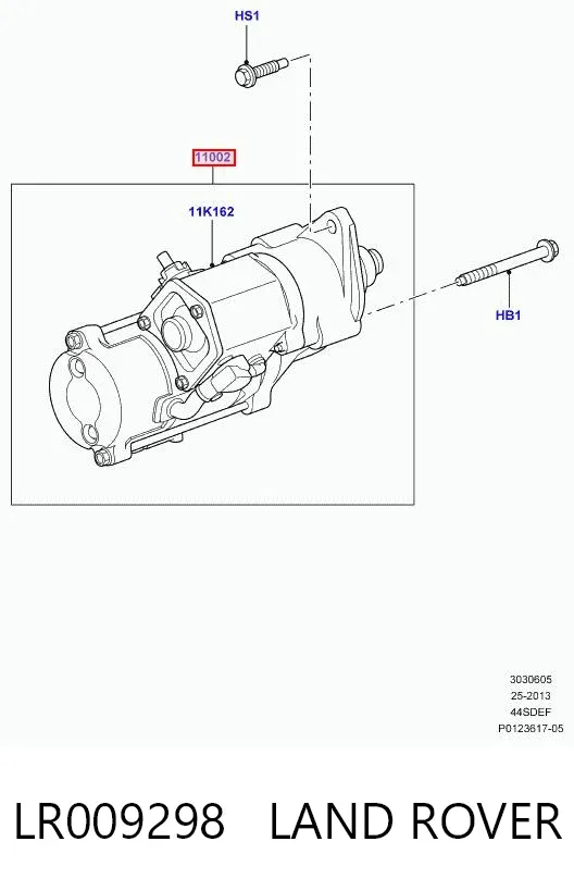 Motor de arranque LR009298 Land Rover