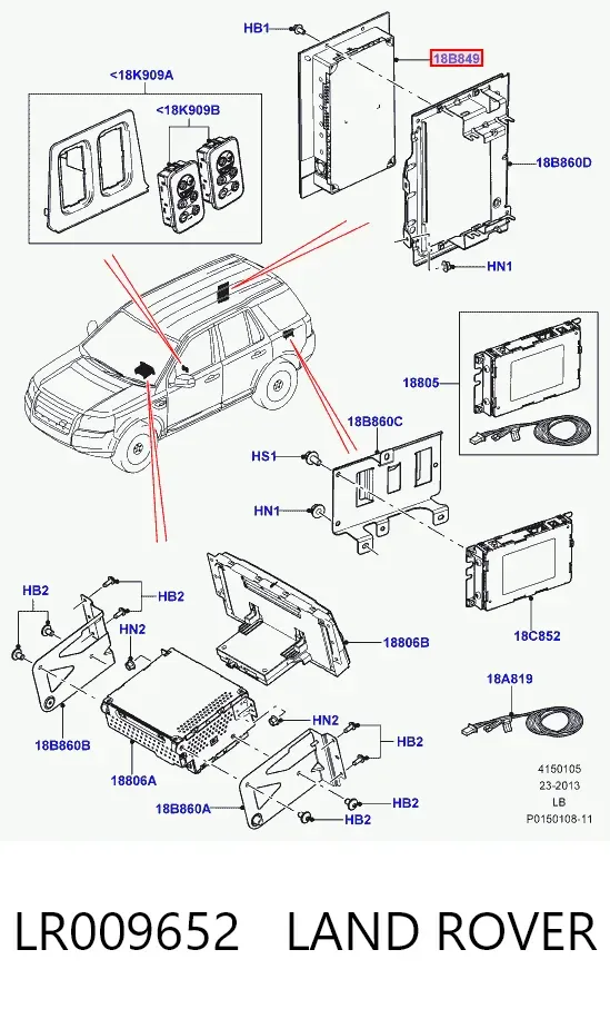 Amplificador de sonido del sistema de audio LR009652 Land Rover