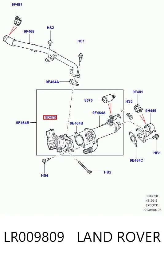 Válvula EGR LR009809 Land Rover