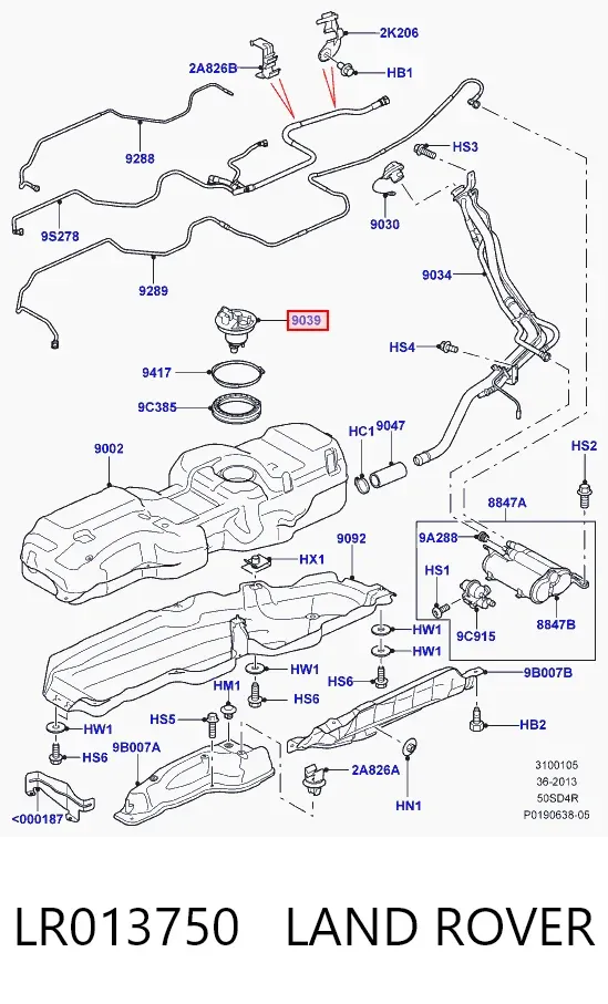 Tapon de gasolina LR013750 Land Rover