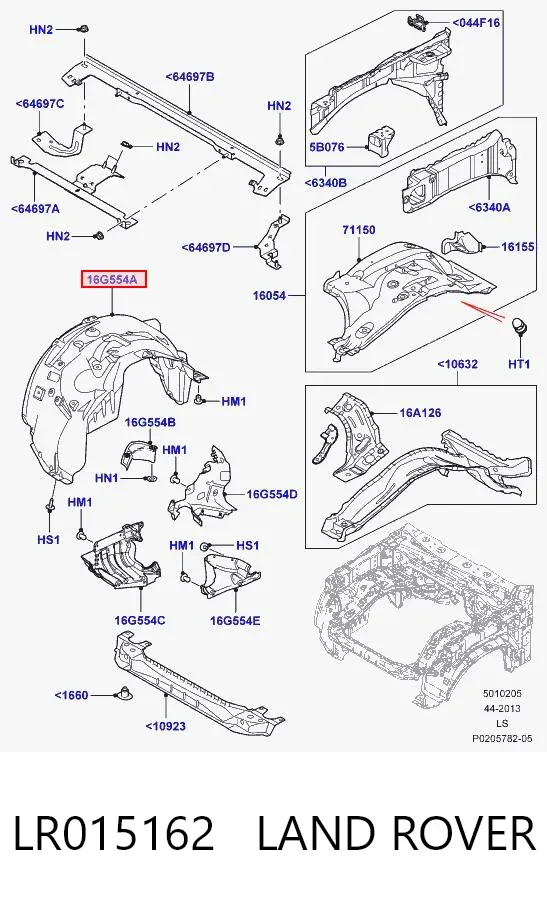 Paso rueda LR015162 Land Rover
