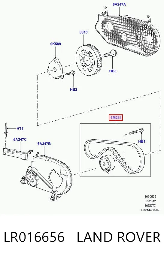 Kit de distribución LR016656 Land Rover