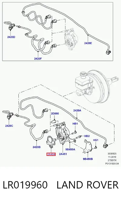 Junta de la bomba de vacío LAND ROVER LR019960