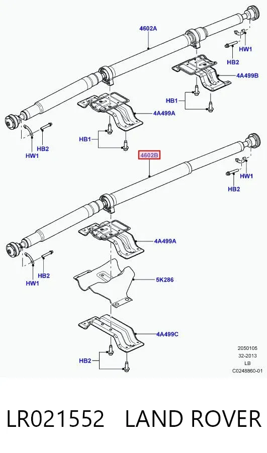 Cardán LR021552 Land Rover