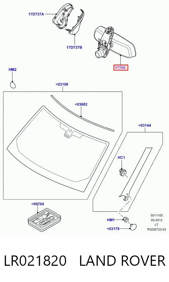Espejo interior LR021820 Land Rover