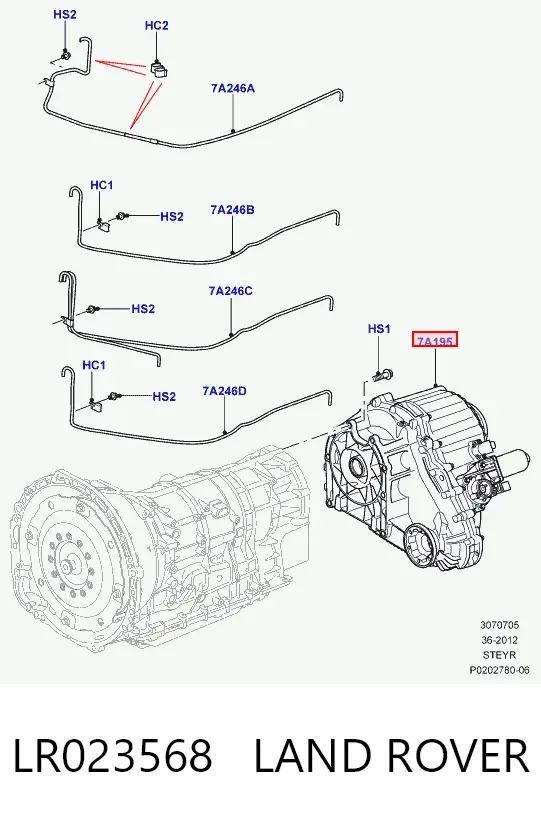 Caja de transferencia LR023568 Land Rover