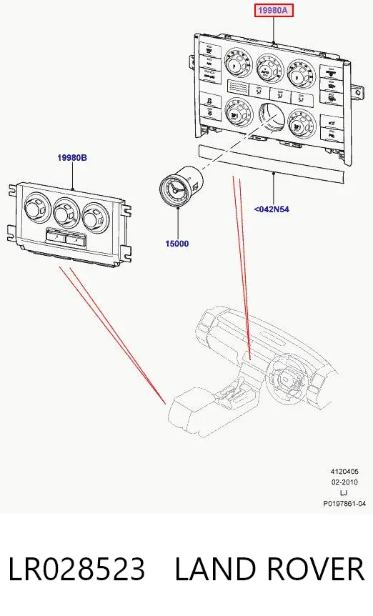 Unidad de control aire acondicionado LR028523 Land Rover