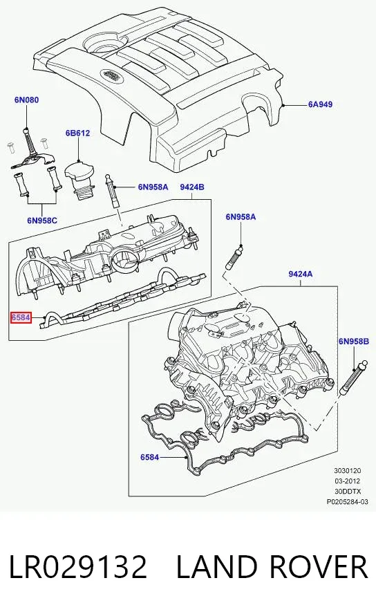 Junta tapa de balancines LR029132 Land Rover