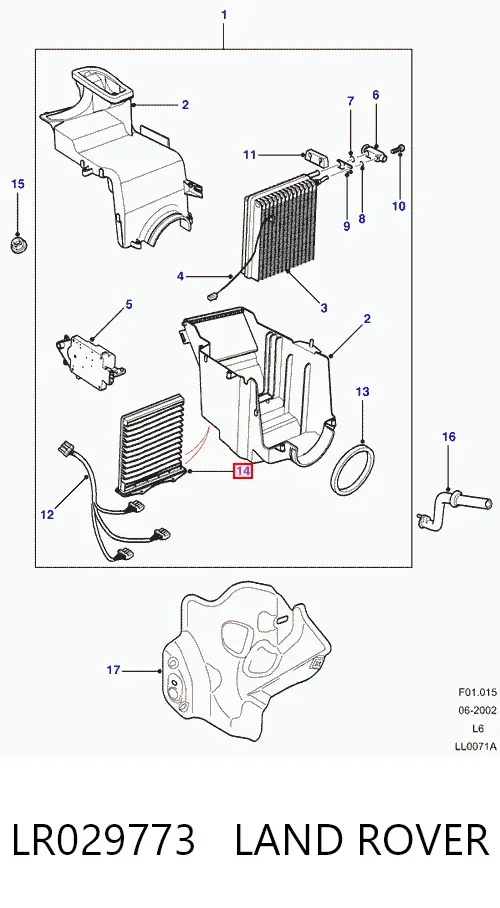 Filtro de habitáculo LR029773 Land Rover