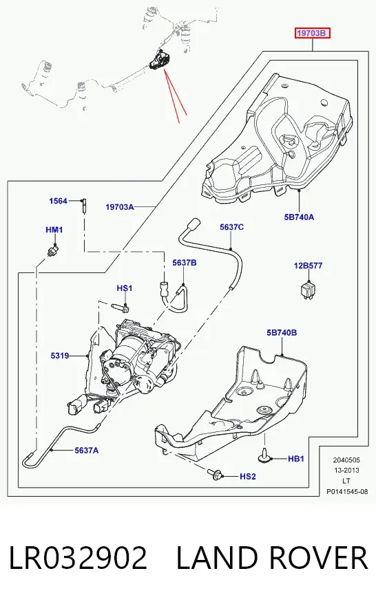 Compresor de suspensión neumática LR032902 Land Rover