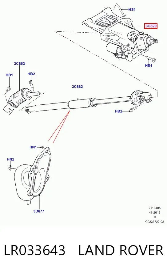 Columna dirección Land Rover Range Rover SPORT II