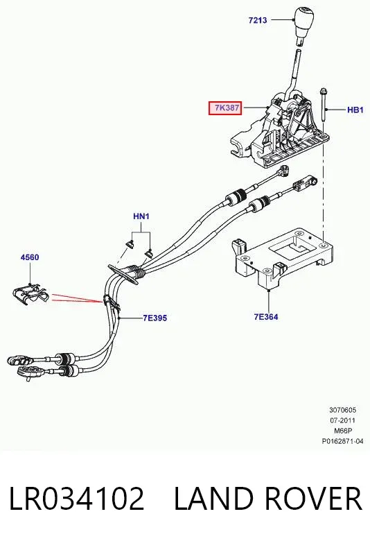 Palanca de cambios Land Rover Freelander II