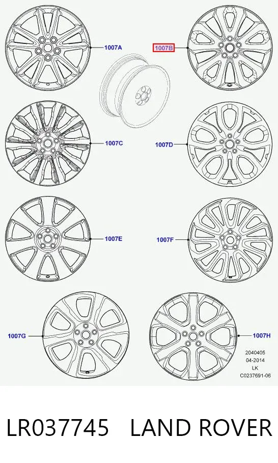 Llantas LR037745 Land Rover