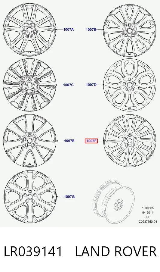 Llantas LR039141 Land Rover