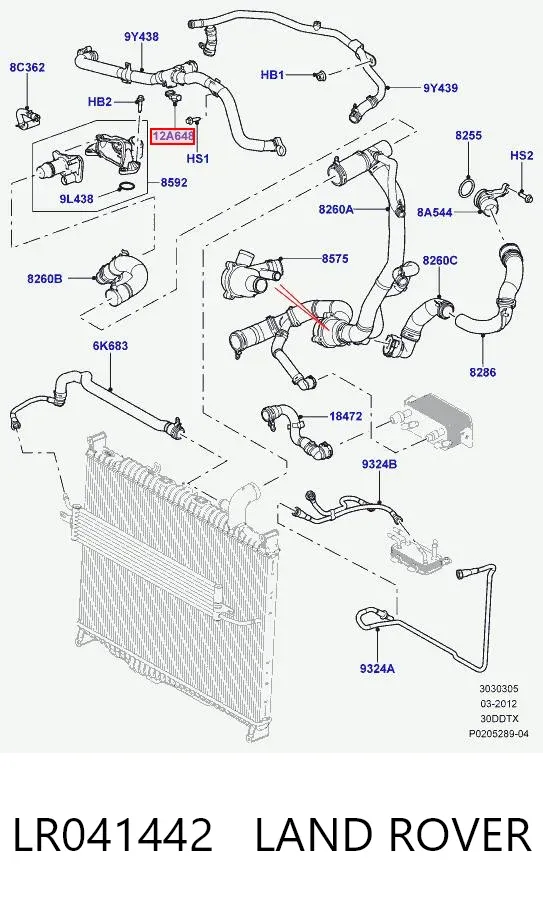 Sensor de temperatura LR041442 Land Rover