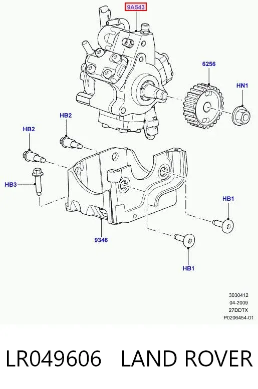 Bomba inyectora LR049606 Land Rover