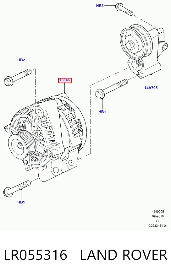 Alternador LR055316 Land Rover