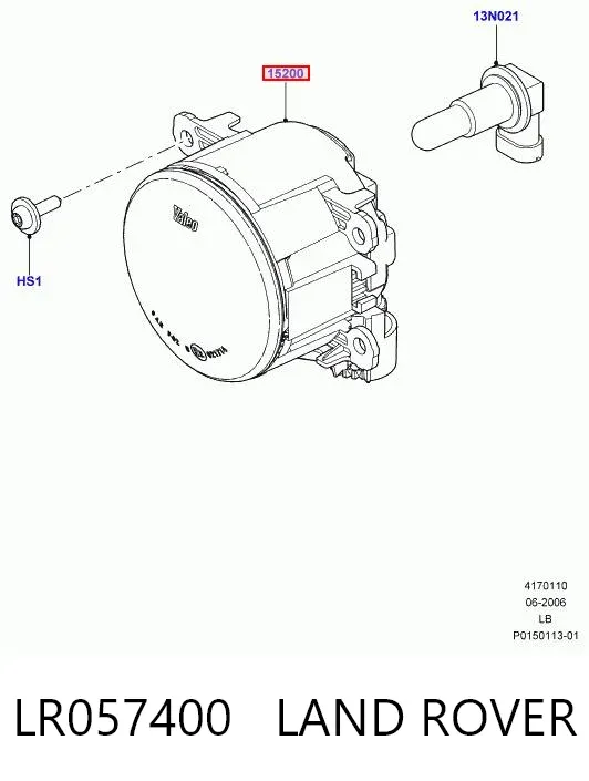 Faro antiniebla izquierdo y derecho LR057400 Land Rover