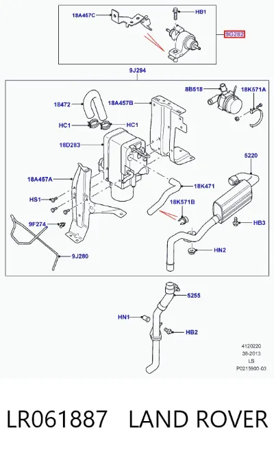 Bomba de combustible de calefacción auxiliar LAND ROVER LR061887