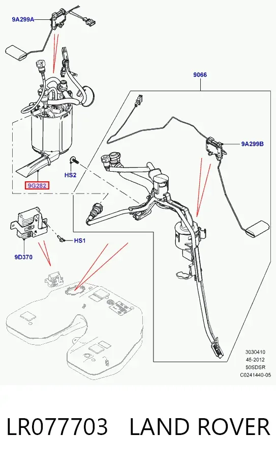 Bomba de gasolina LR077703 Land Rover