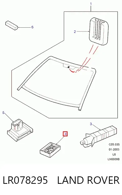 Sellador adhesivo para cristales LAND ROVER LR078295