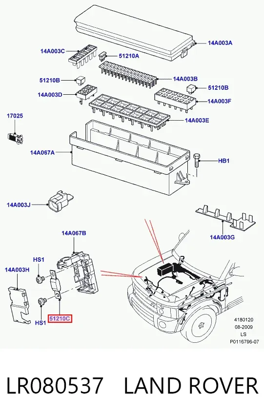 Fusibles LR080537 Land Rover