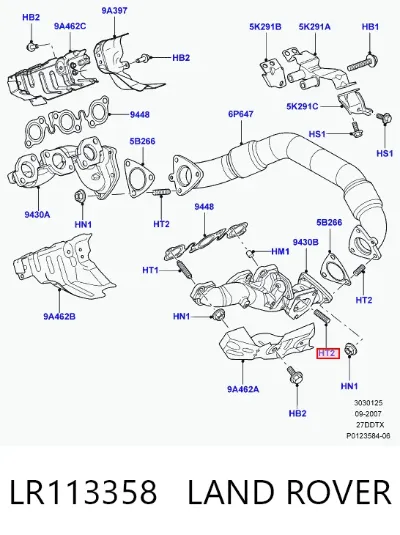 Perno (espárrago) de fijación de la turbina LAND ROVER LR113358