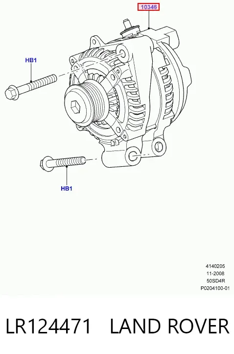 Alternador LR124471 Land Rover