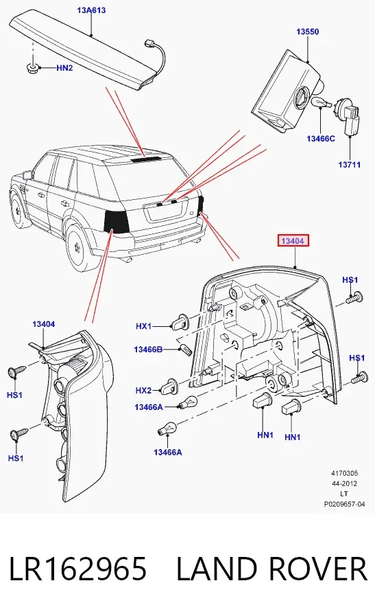 Piloto trasero derecho LR162965 Land Rover