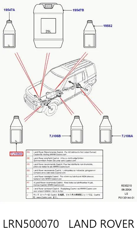 Aceite caja de cambios LRN500070 Land Rover