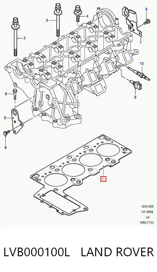 Junta de culata LVB000100L Land Rover