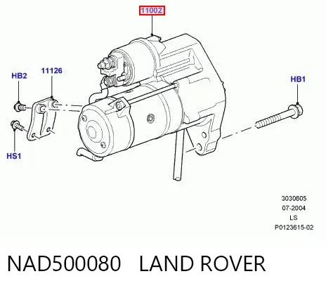 Motor de arranque NAD500080 Land Rover