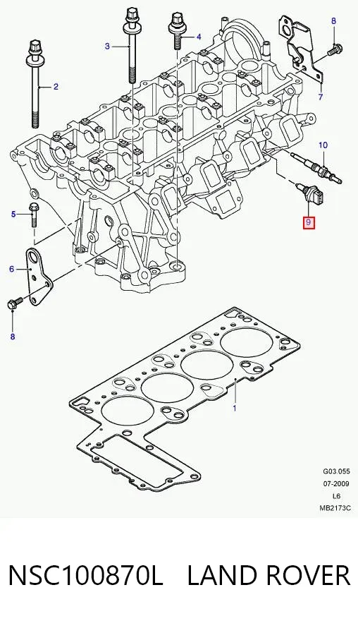 Sensor de temperatura NSC100870L Land Rover