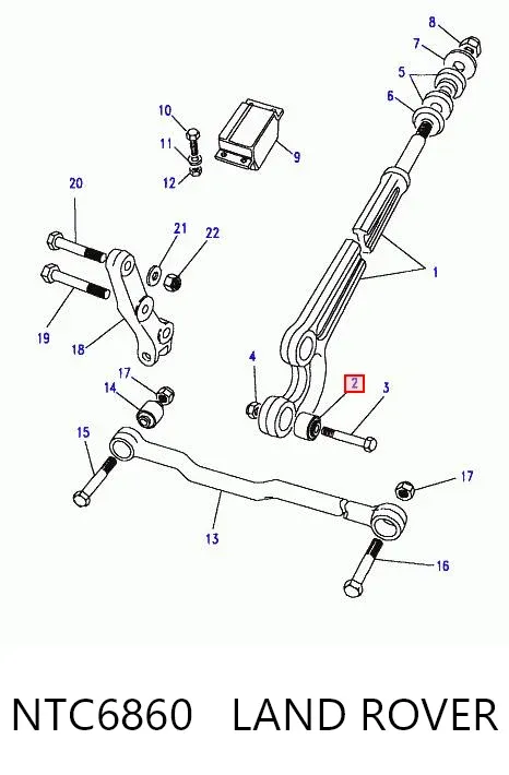 Silentblock del brazo radial de la suspensión delantera NTC6860 Land Rover