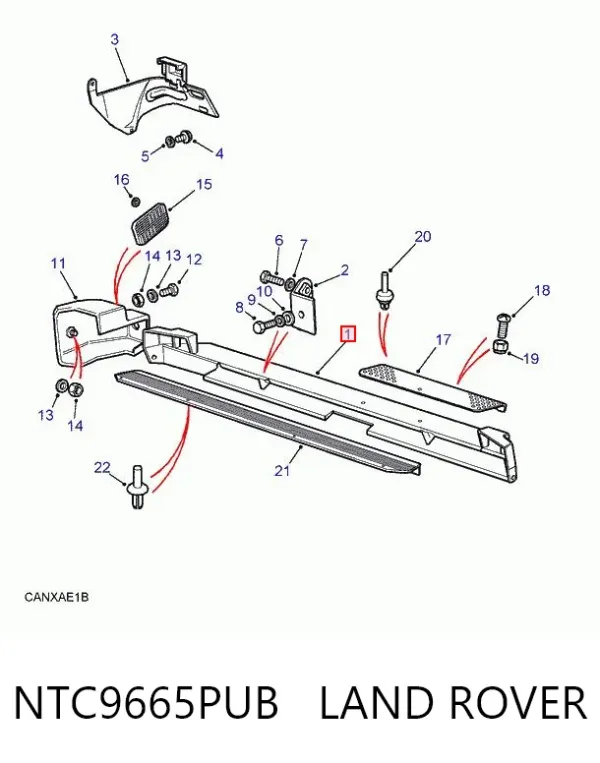 Parachoques trasero Land Rover Discovery I