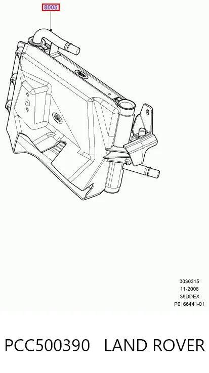 Radiador de aceite PCC500390 Land Rover